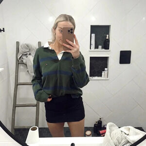 TOMMY HILFIGER vintage polo top large